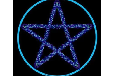 Pentagram   Water   Blue Star On Black Backgrounds