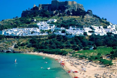 Known Places: Lindos, Rhodes, Greece, Desktop Wallpapers Nr. 20973