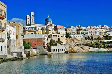 2560x1440 Syros Island Greece Desktop PC And Mac Wallpapers