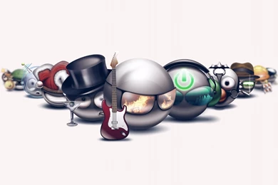 Cool wallpapers 1366x768 Cool Emoticons with glass.jpg