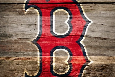 Boston Red Sox Logo On Wood iPhone Wallpapers