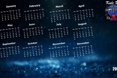 2014 Kali Ma Calendar Wallpapers
