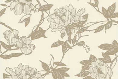 Graham & Brown Jiao Floral Trail Metallic Vinyl Wallpapers Steve Leung