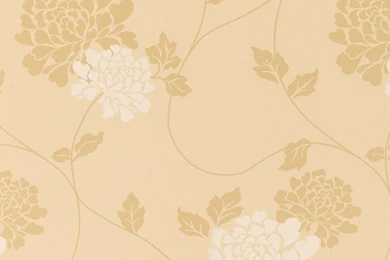 Isodore Gold Floral Wallpapers At Laura Ashley