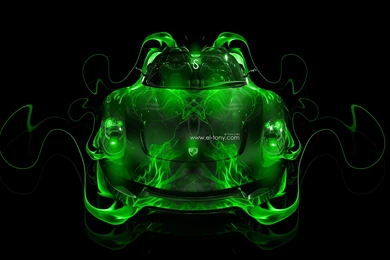 Porsche 918 Spyder Green Fire Abstract Car 2014 HD Wallpapers ...