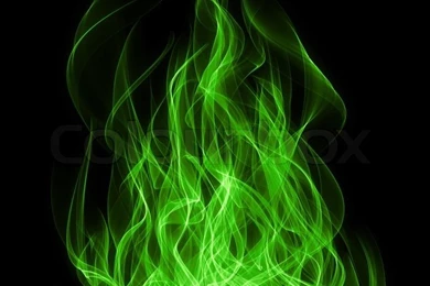 Club Card In Fire. Computer Graphics. Stock Photo