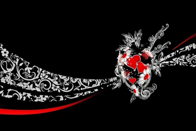 Wallpapers Elegante Elegant St Valentine S Black Heart Love ...
