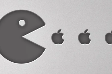 Pacman Eats Apple HD Wallpapers iPhone 6 Plus   Wallpapersmobile.net