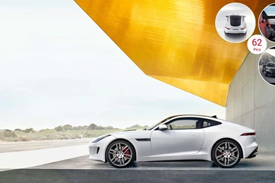 2015 Jaguar F Type R Coupe Polaris White   Side