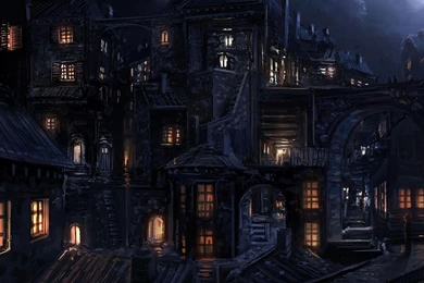 Houses Fantasy Art Digital Artwork Medieval Portuguese Wallpapers ...