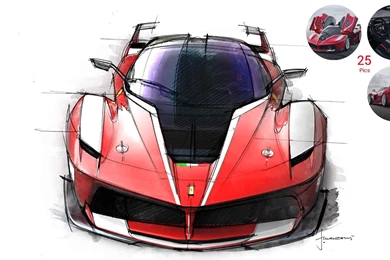2015 Ferrari FXX K   Design Sketch