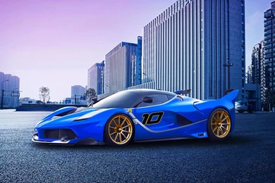 Ferrari FXX K Race Car, Blue Supercar Wallpaper,Ferrari Wallpapers ...