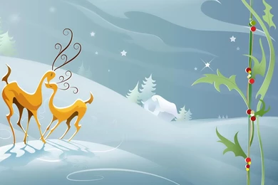 Desktop Wallpapers · Gallery · HD Notebook · Christmas Deer Netbook ...