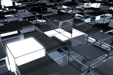 Cubes Surface Metal Reflection Hd Wallpapers