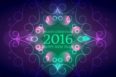 Ornamental 2016 New Year Backgrounds Vector