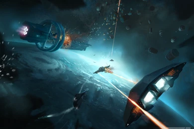 Battle Explosion Technics Fantasy Ship Elite Dangerous Games ...