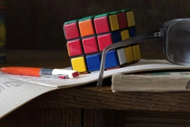 Download Wallpapers 1080x1920 Desk, Glasses, Instruction, Rubiks ...