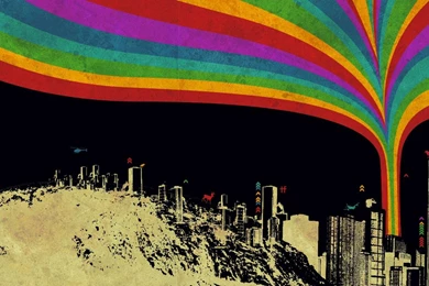 Rainbow City Abstract Hd Wallpapers   (