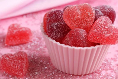 1920x1080 Red Heart Candies Sweets Wallpapers