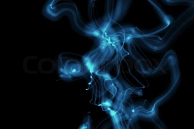 Wavy Abstract Blue Smoky Backgrounds In Perspective