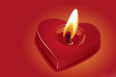 Candle Light, Heart, Love, Nice, Hd, Wallpapers