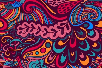 Vector Seamless Texture With Abstract Flowers. Endless Backgrounds ...