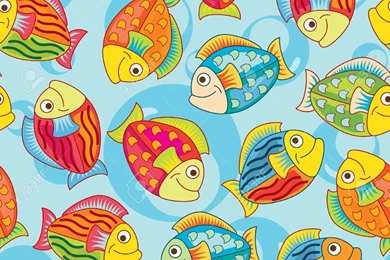 6790761 bright joyful fishes in pattern Stock Vector wallpapers ...