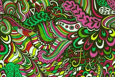 Vector Seamless Texture With Abstract Flowers. Endless Backgrounds ...