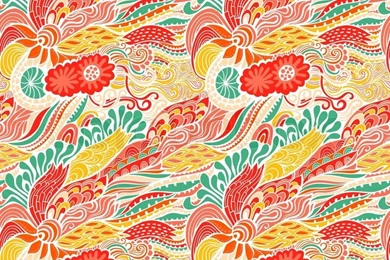 Vector Seamless Texture With Abstract Flowers. Endless Backgrounds ...