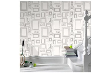 Graham & Brown Label Frames 33' X 20.5" Geometric Wallpapers ...