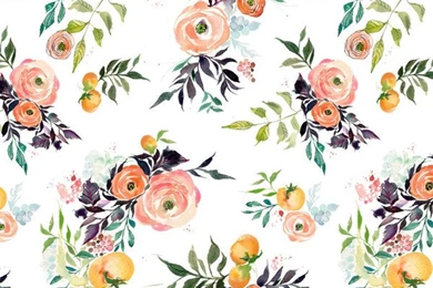 Peach Peony Watercolor Wallpapers – KristyRice.com