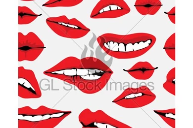 Seamless Backgrounds With Different Red Lips · GL Stock Images