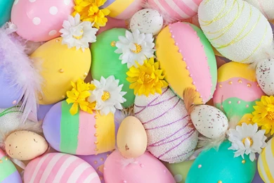 Eggs Tulips Easter Easter Eggs Cakes Icing Wallpapers
