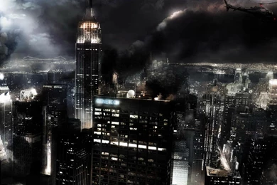 Lights Helicopters Smoke Buildings Empire State Building Wallpapers ...