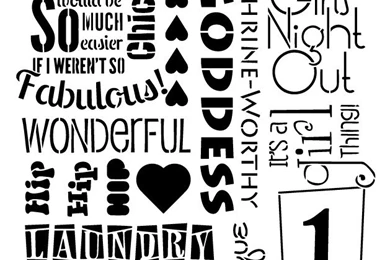 Diva Backgrounds Word Art Stencil – Tole And Decorative Painting ...