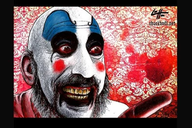 Print 8x10 Gotcha Captain Spaulding Clowns Horror By Chuckhodi