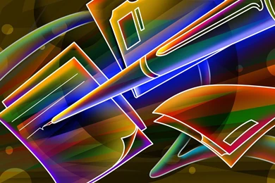 Free Neon Pen And Paper Backgrounds For PowerPoint   Education PPT ...