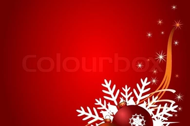 Christmas Balls On A Red Festive Backgrounds