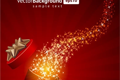 Festive Christmas Gift   Free Vector Download