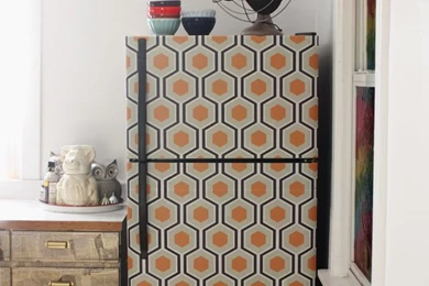 I Wallpapered The Fridge   Aunt Peaches