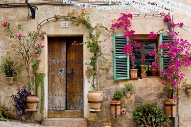 Wooden Door In Majorca   (