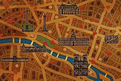 Paris Map · Desktop Wallpapers · Vladstudio