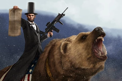 Bears, Abraham Lincoln, Weapon, Rare, Humor, Presidents Wallpapers ...