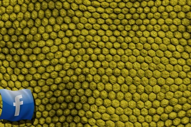 Facebook Flag In 3D Backgrounds Wallpapers