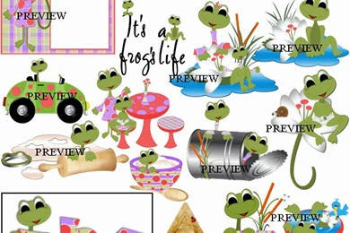 It's A Frog's Life Frogs From J.Rett Graphics