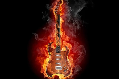 Flaming Guitar   Flikie Wallpapers