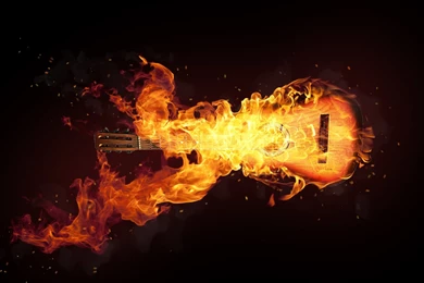 Wallpapers Fire Guitar Art   HD Wallpapers Expert