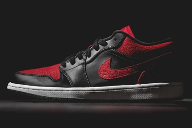 Air Jordan 1 Low "Bred" Elephant Print