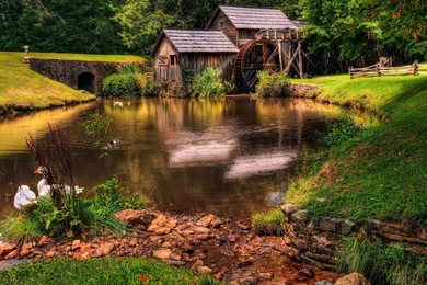 Beautiful Old Mill Wallpapers 12 － Landscape Wallpapers   Free ...