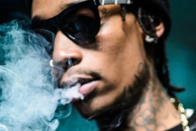 Download Wallpapers 3840x1200 Wiz Khalifa, Rapper, Smoke, Face Dual ...